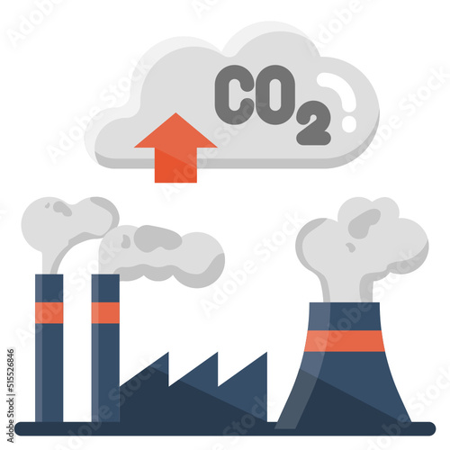 pollution flat icon