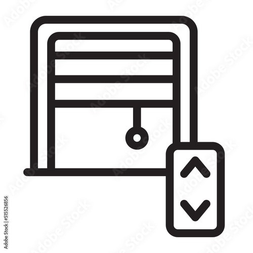 smart blind line icon