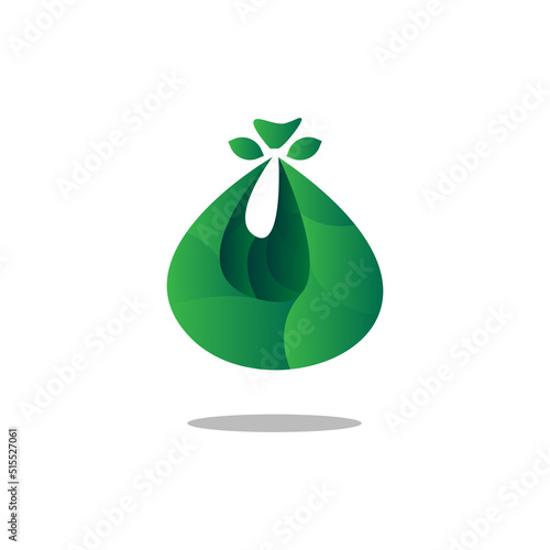 Furoshiki green design vector 
