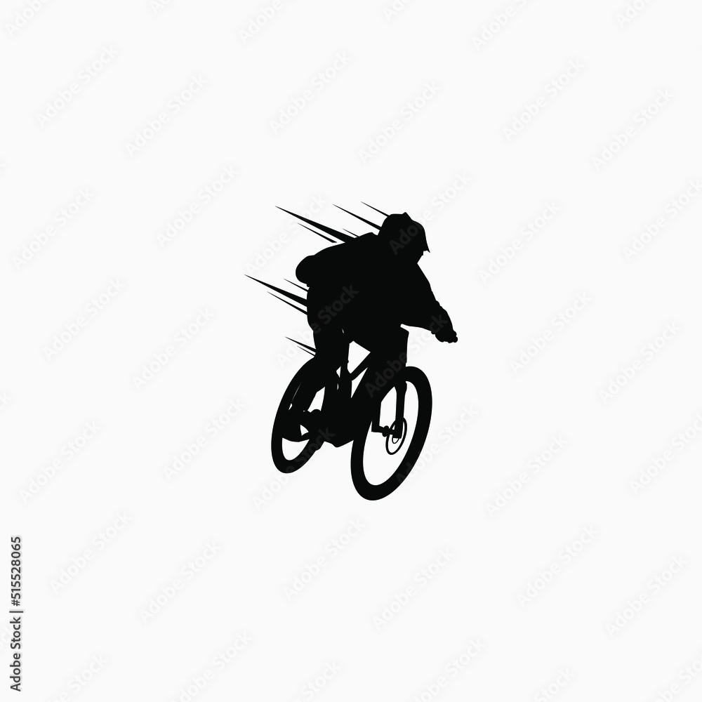 Fototapeta premium silhouette of a bike, mountain bike