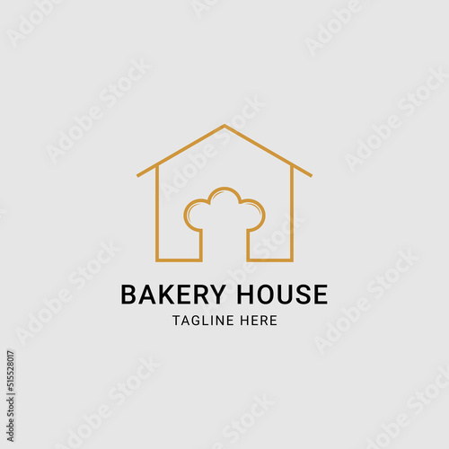 Bakery shop logo design template vector