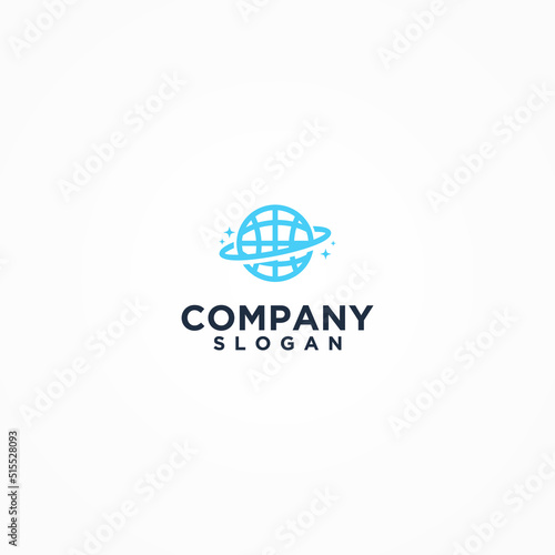 Business logo design with globe