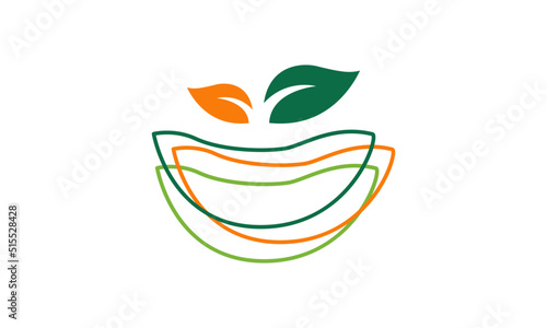 food organic service vector logo design