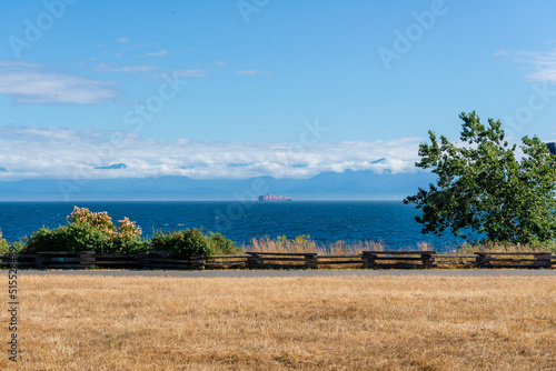 Vancouver Island, boat passing by Victoria