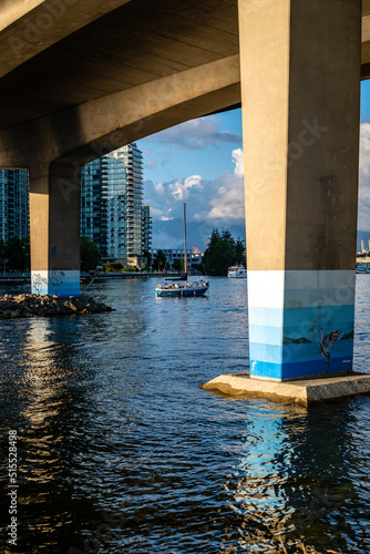 boat under the bridge