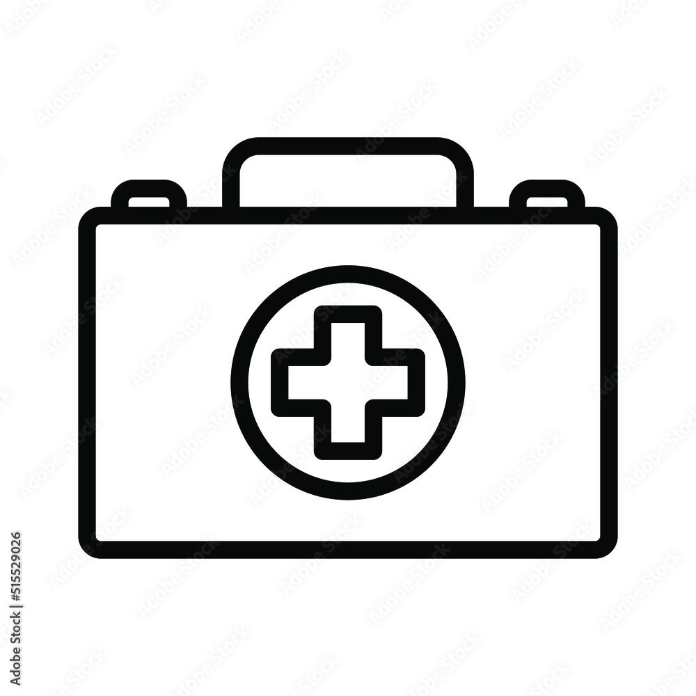Medical box icon. First aid kit sign. vector illutration Medical box icon. First aid kit sign. vector illutration