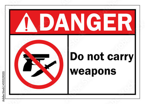 Weapons prohibition sign vector illustration