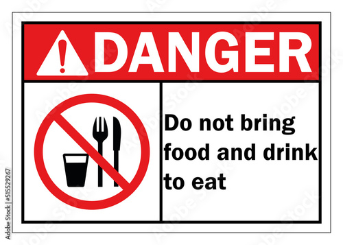 Signs prohibiting food and beverages to be eaten vector illustration