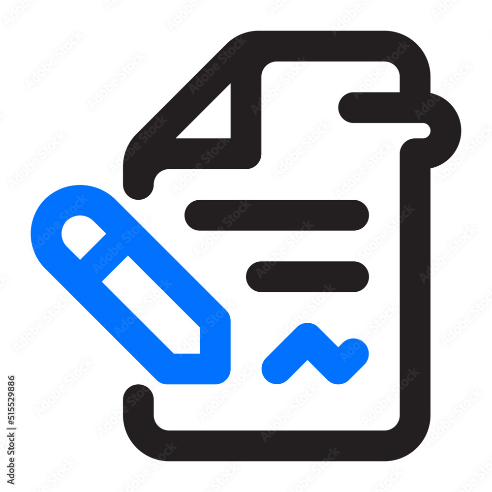 contract file Icon Illustration contract file Icon Illustration