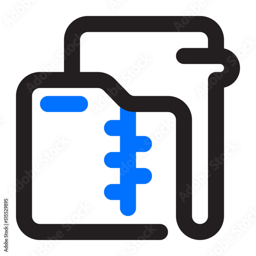 zip folder Icon Illustration