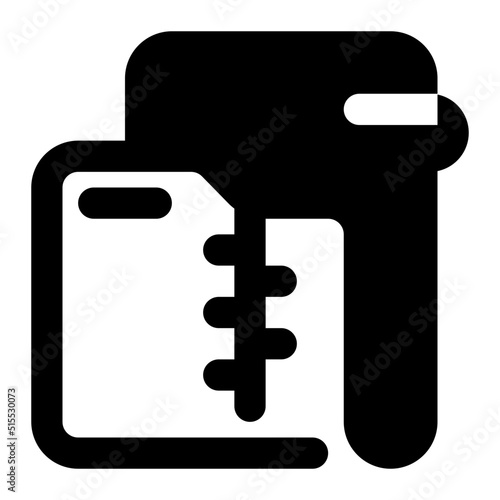 zip folder Icon Illustration