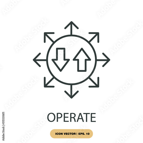 operate icons  symbol vector elements for infographic web