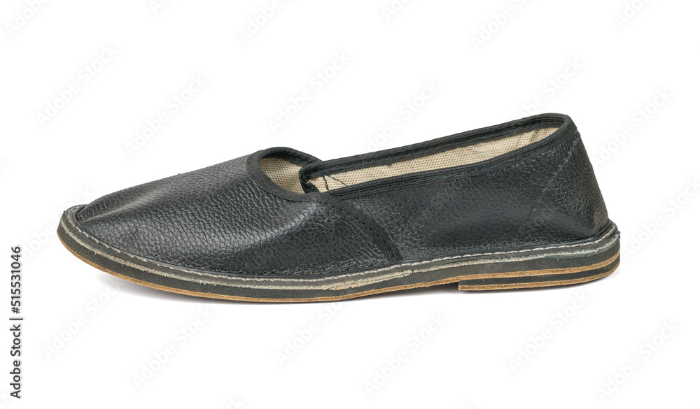 Leather work slipper isolated on a white background. Leather work slipper isolated on a white background.