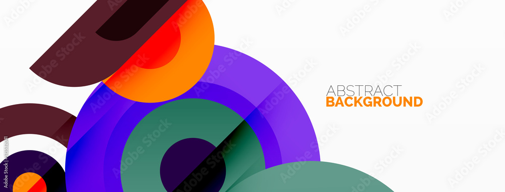 Abstract round shapes background. Minimalist decoration. Geometric background with circles and rings Abstract round shapes background. Minimalist decoration. Geometric background with circles and rings