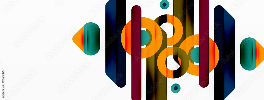 Lines geometric background. Stripes and rings composition business template for wallpaper, banner, background or landing Lines geometric background. Stripes and rings composition business template for wallpaper, banner, background or landing