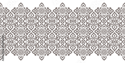 Seamless traditional Asian border design