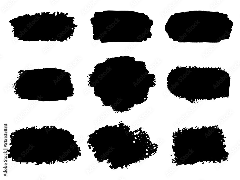 Set of Brush stroke, brush painted for Design Elements. grunge brush strokes. Abstract painted background templates. isolated on white background. vector illustration Set of Brush stroke, brush painted for Design Elements. grunge brush strokes. Abstract painted background templates. isolated on white background. vector illustration