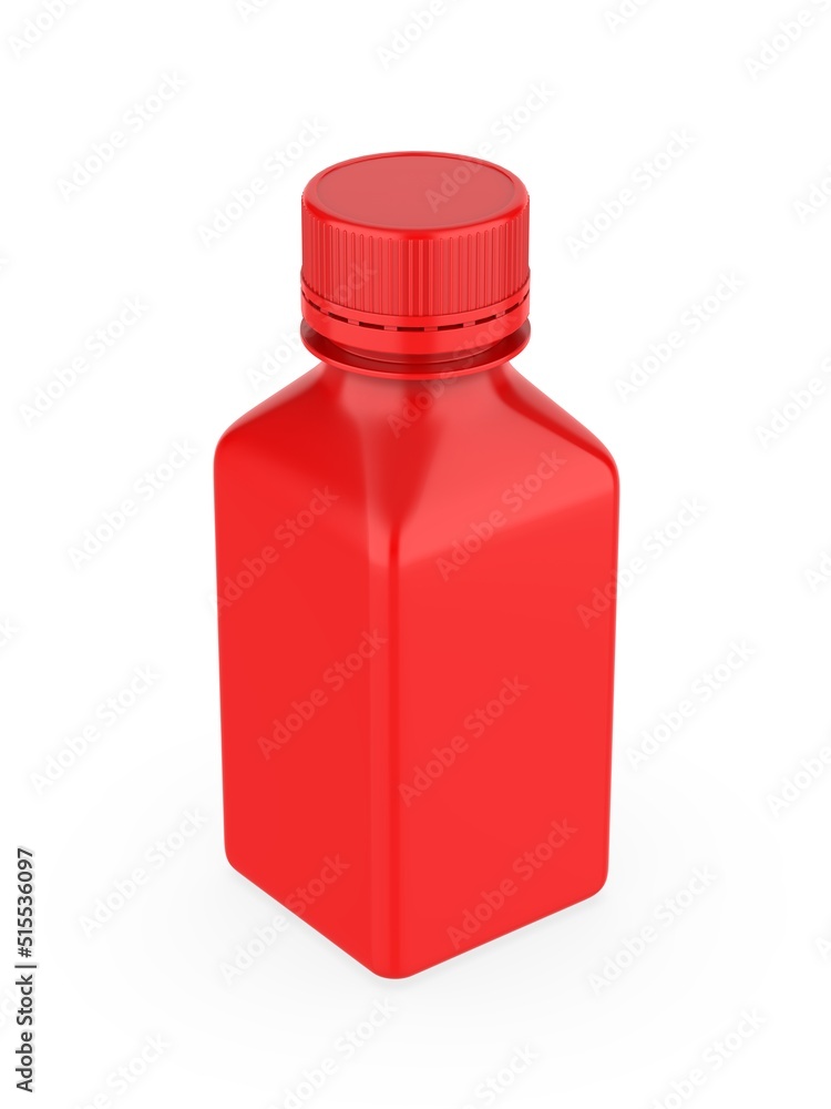 Blank screw cap bottle template, 3d render illustration. Blank screw cap bottle template, 3d render illustration.