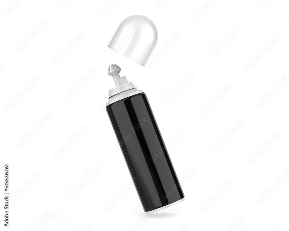 Blank whipped cream spray container, 3d render illustration. Blank whipped cream spray container, 3d render illustration.