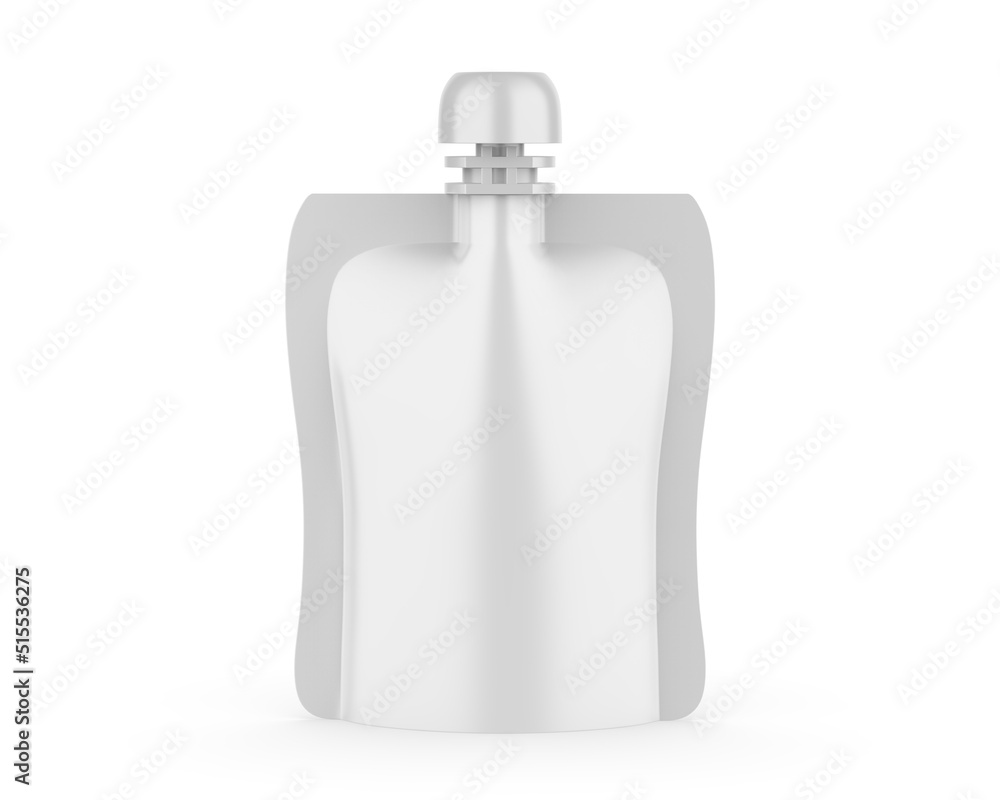 Blank Squeeze Multi Purpose Spout Pouch Packaging For Branding, 3d render illustration. Blank Squeeze Multi Purpose Spout Pouch Packaging For Branding, 3d render illustration.