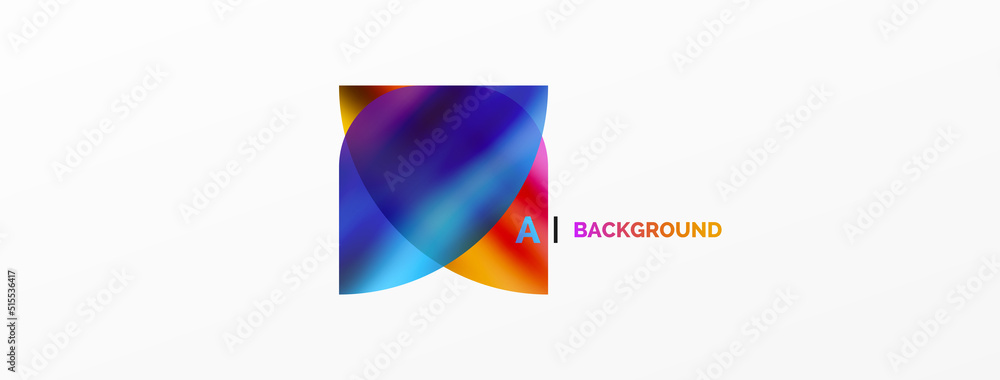 Naklejka premium Transparent effects geometric abstract background. Minimalist wallpaper, banner, background or landing