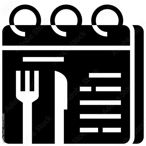 plan your meal black solid icon