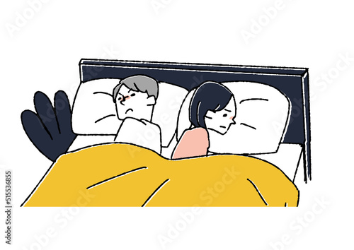 喧嘩している夫婦　寝室での時間で起きる様々な厄介ごと