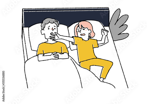 妻の寝相に困っている男性　寝室での時間で起きる様々な厄介ごと