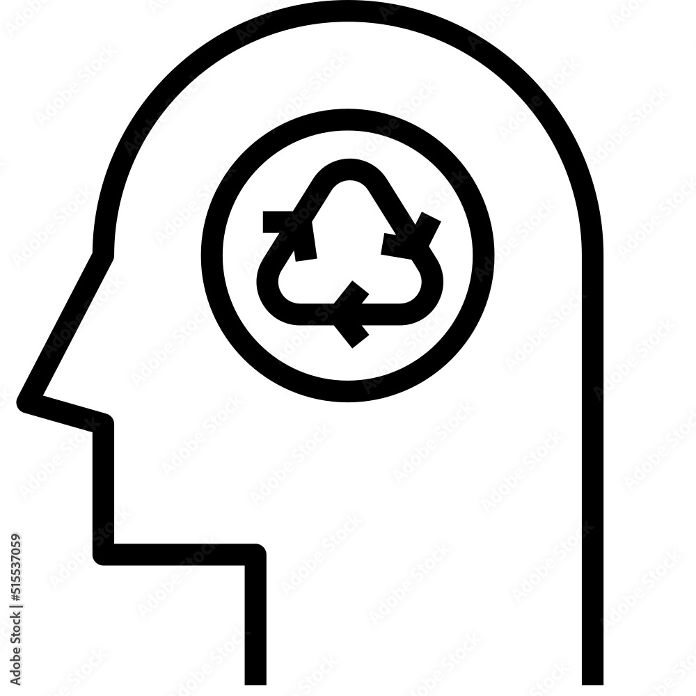 think ecology black outline icon think ecology black outline icon