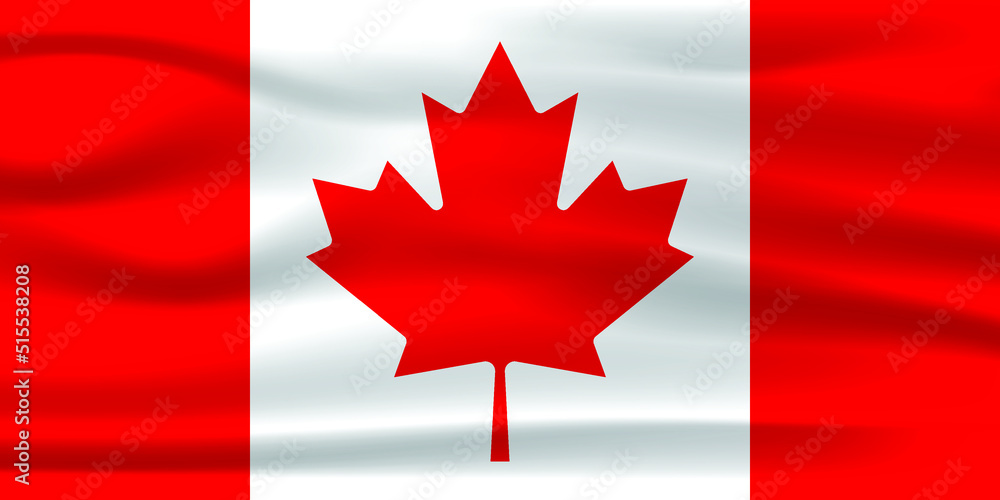 The Realistic National Flag Of Canada The Realistic National Flag Of Canada