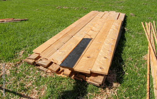 sawn timber boards