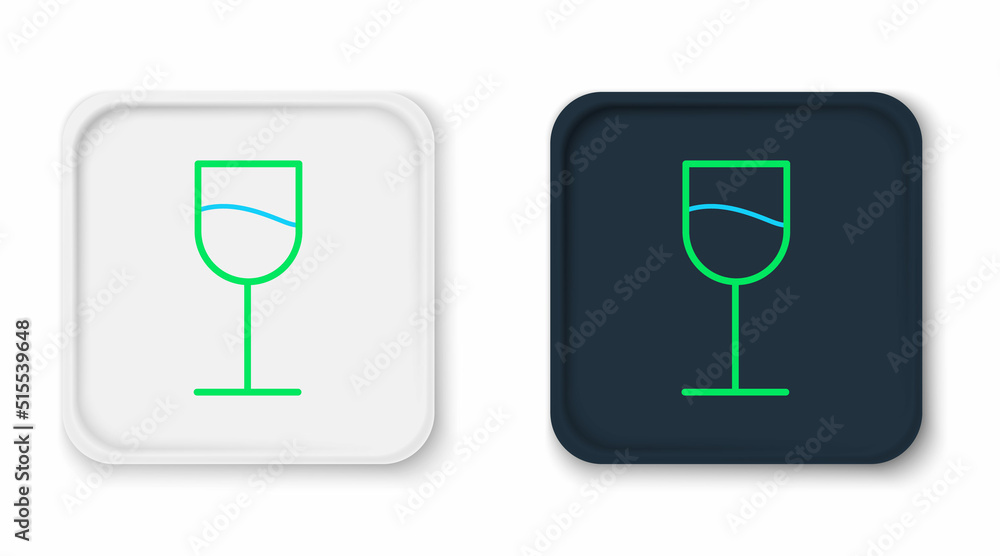 Line Wine glass icon isolated on white background. Wineglass sign. Colorful outline concept. Vector Line Wine glass icon isolated on white background. Wineglass sign. Colorful outline concept. Vector
