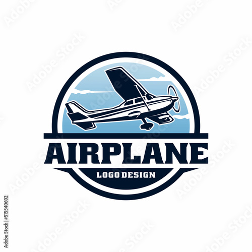 small airplane logo design vector