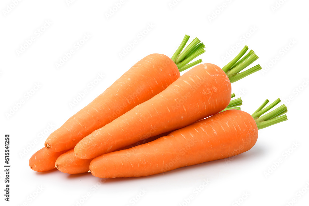 Group of fresh carrots isolated on white background. Clipping path. Group of fresh carrots isolated on white background. Clipping path.