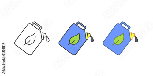 Bio gas or fuel in jerrycan icon