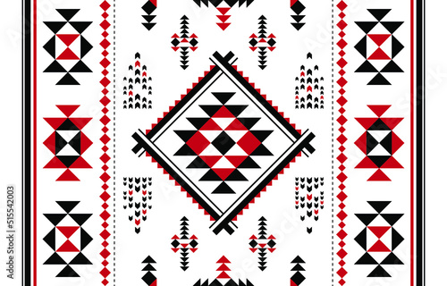 Seamless native fabric textile geometric pattern vector illustration print for modern fashion textile design, autumn, winter, spring dress, jacket, coat, skirt, scarf, curtain, tablecloth, carpet