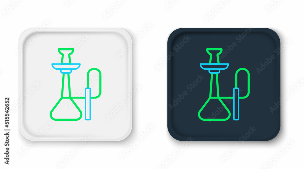 Line Hookah icon isolated on white background. Colorful outline concept. Vector Line Hookah icon isolated on white background. Colorful outline concept. Vector