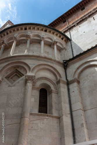 Lucca, Church of San Michele in Foro facade fragment. Tuscany, Italy