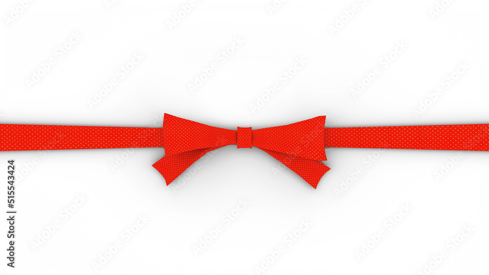 Gift Ribbon with Bow. Top View Mockup Template for Christmas, Easter, Valentines Day and Birthday Decor Isolated on White Background. 3D Illustration. File with Clipping Path. Gift Ribbon with Bow. Top View Mockup Template for Christmas, Easter, Valentines Day and Birthday Decor Isolated on White Background. 3D Illustration. File with Clipping Path.