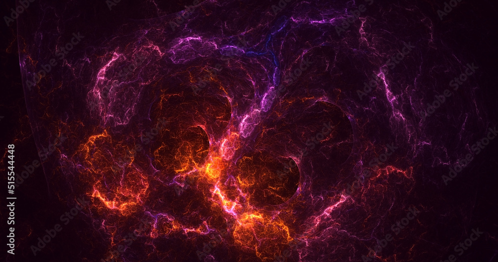 Fototapeta premium 3D rendering abstract blue fractal light background