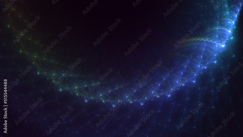 Fototapeta premium 3D rendering abstract multicolor fractal light background