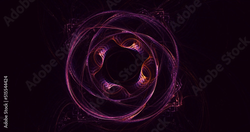 3D rendering abstract circle light background