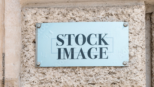 Stock Image sign on a wall