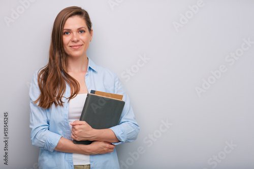 Smiling woman isolated portrait