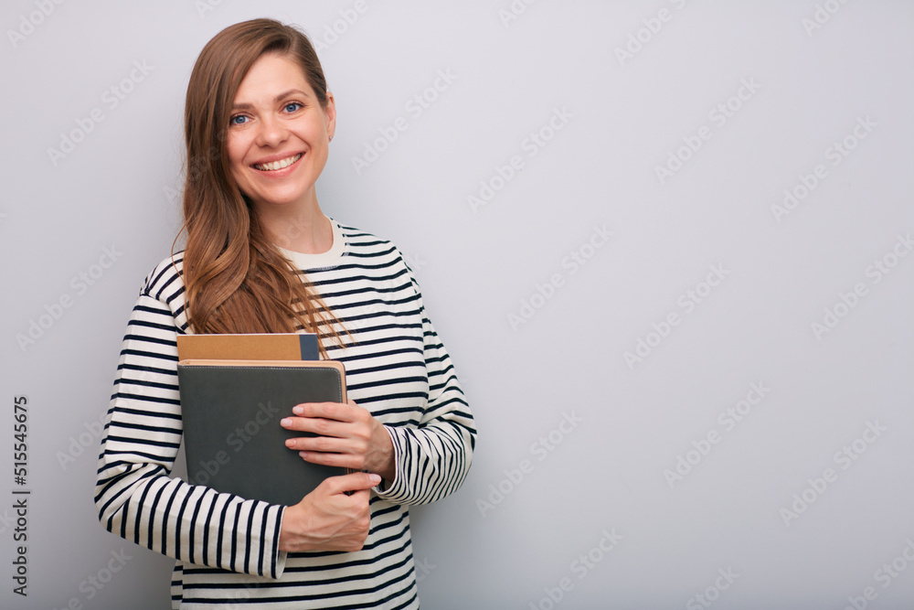 Smiling woman isolated portrait Smiling woman isolated portrait