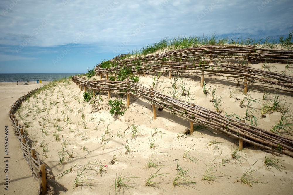 Improvement of the beach area. Selective focus. Improvement of the beach area. Selective focus.