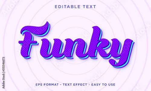Funky 3D editable text effect