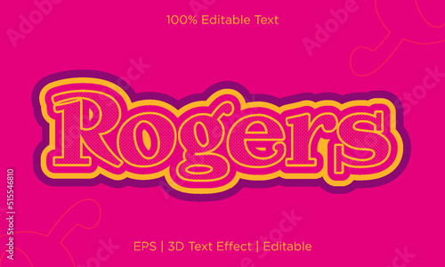 3D Editable vector text effect