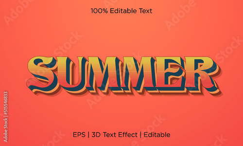Summer Editable 3D Text Effect