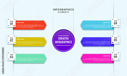 Infographic template design for digital presentation 